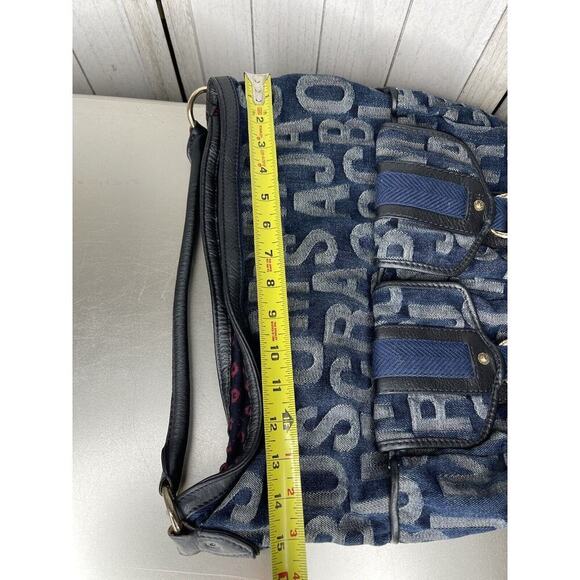 Marc Jacobs Logo Denim Multi-Pocket Hobo Bag Classic Style Shoulder Bag - Picture 10 of 11